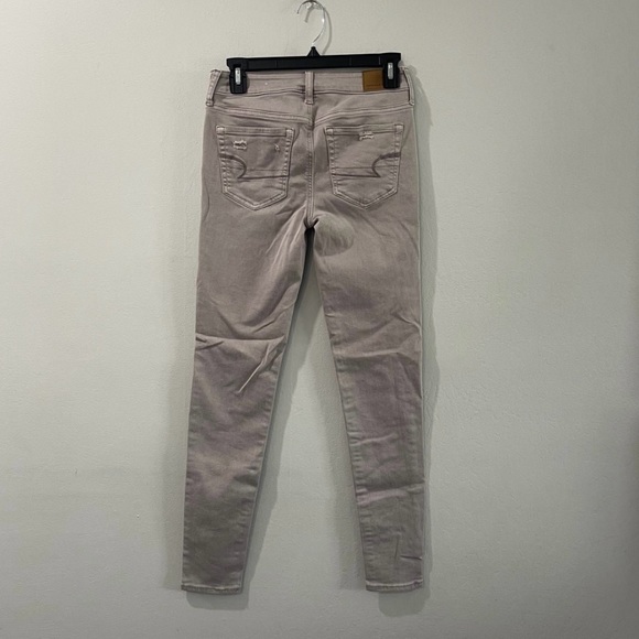 American Eagle Lavender Super Stretch Jeggings Sz 4 - Picture 2 of 7